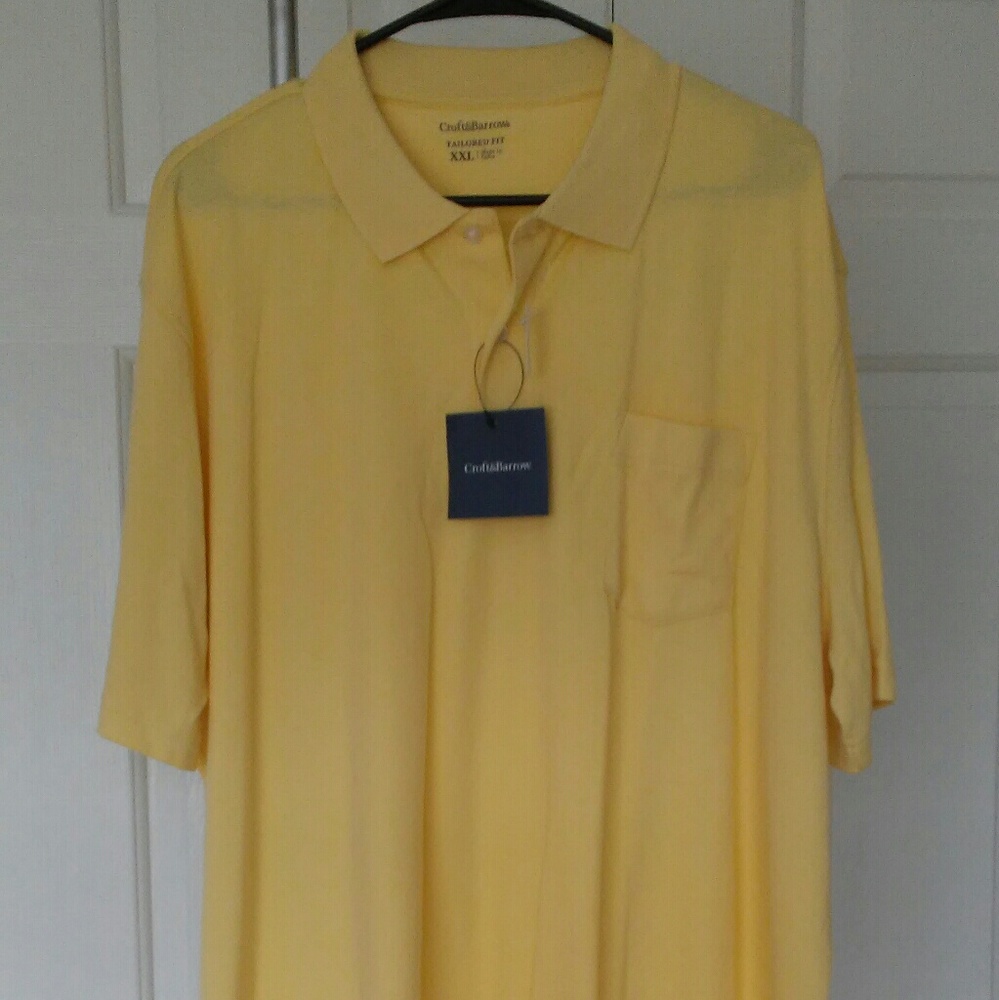Croft & Barrow Tailored Fit Polo Yellow Shirt